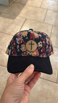 Dark Floral Tapestry Jacquard Hat