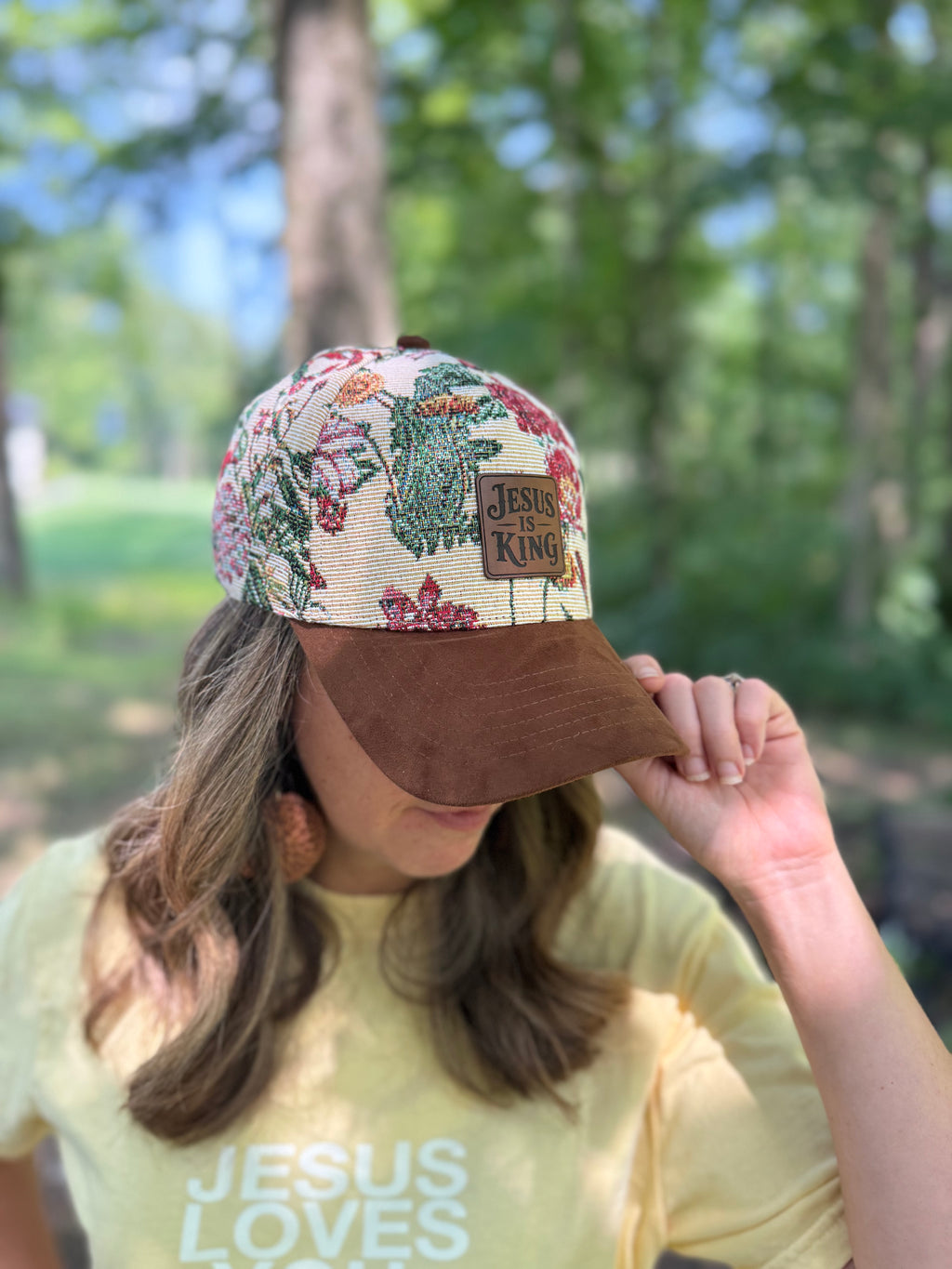 Vintage Floral Tapestry Jacquard Hat