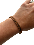 Leather Scripture Bracelet Handcrafted